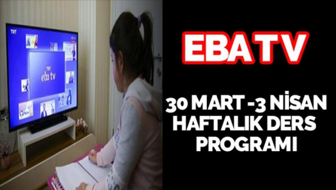 TRT EBA TV  Yayın Akışı (30 Mart - 3 Nisan)